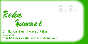 reka hummel business card